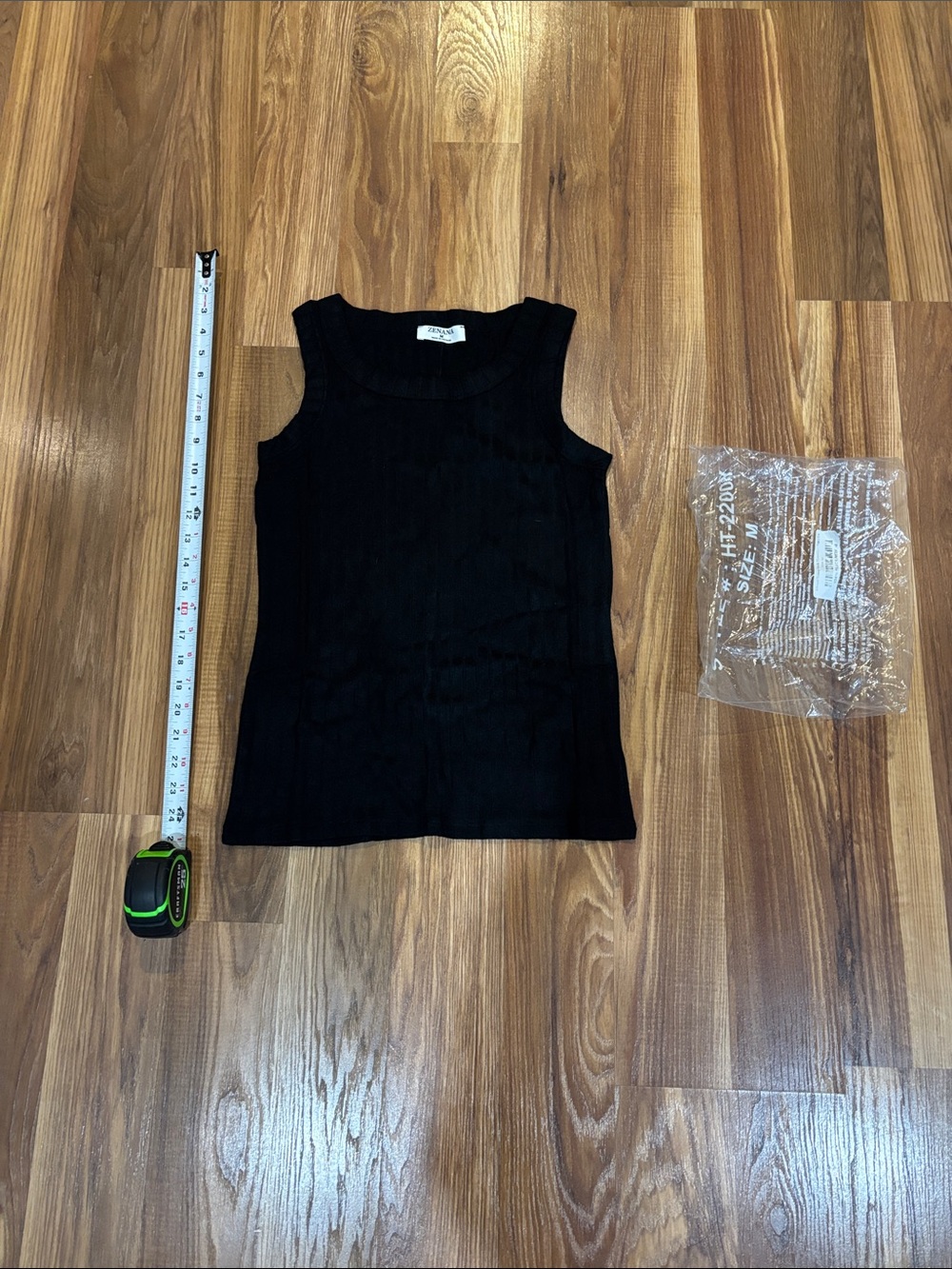 Zenana Outfitters Black Ribbed Tank Top